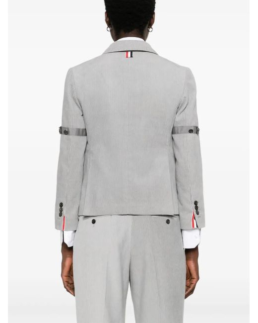 Blazer En Velours Côtelé À Simple Boutonnage Thom Browne en coloris Gray