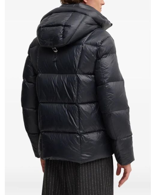 Blauer Black Hooded Quilted Jacket for men