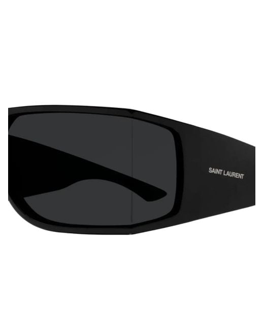 Saint Laurent Black Injection Shield-Frame Sunglasses