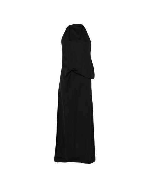 Sportmax Black Spsdolmen Halterneck Maxi Dress