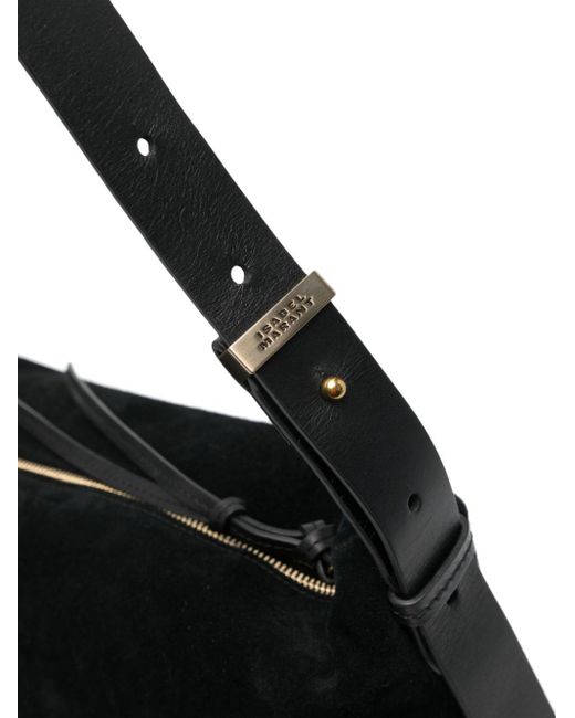Isabel Marant Black Large Leyden Suede Shoulder Bag