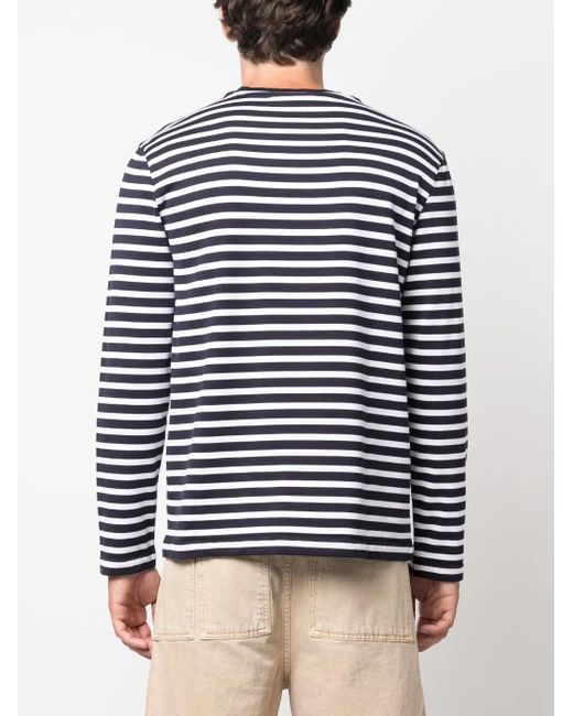 Maison Kitsuné Blue Fox Head Patch Regular Marin T-Shirt Clothing for men