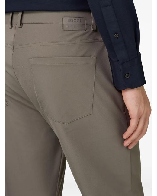 Boggi Gray Stretch Patch Jeans for men