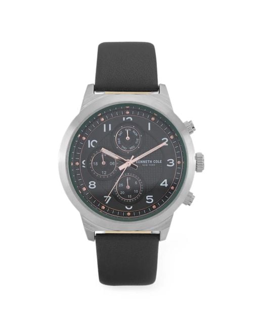Kenneth Cole Gray Round-Face 47Mm Watch for men