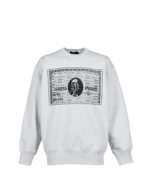 BREATH Gray Graphic Sweatshirt for men