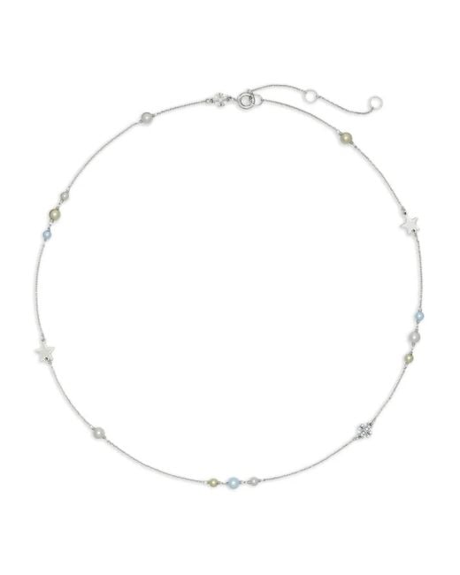 Tory Burch White Moondance Necklace