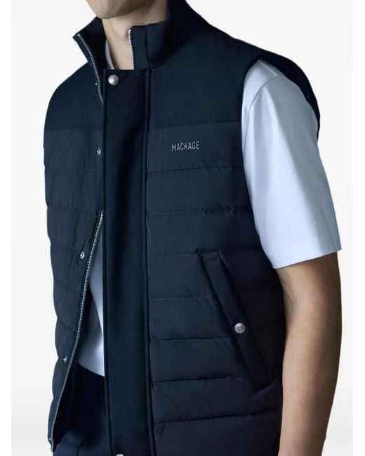 Mackage Blue Brody-Z Quilted Gilet for men