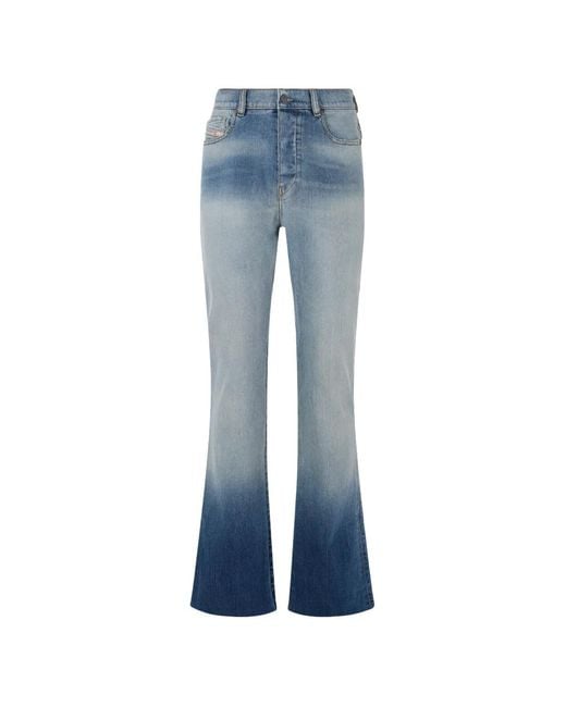 DIESEL Blue Gradient-Effect Bootcut Jeans for men