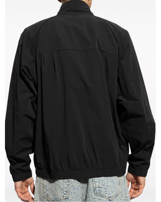 Norse Projects Black Logo-plaque Zip-up Jacket for men