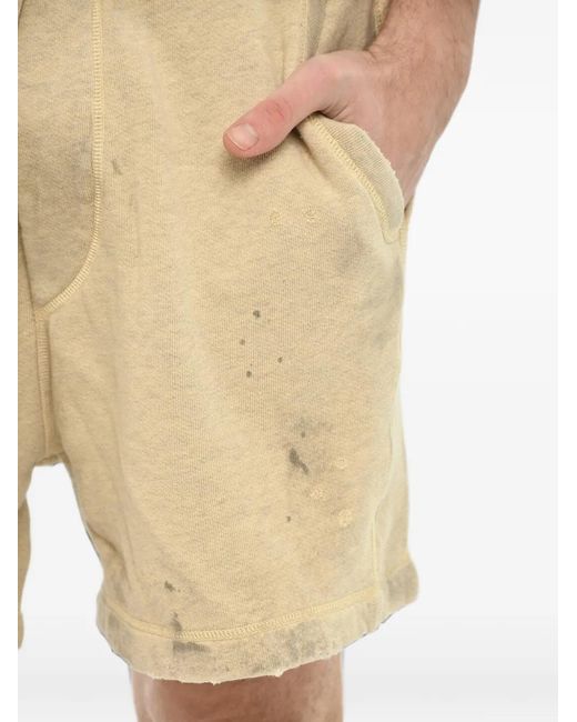 DSquared² Natural Distressed-Effect Track Shorts for men