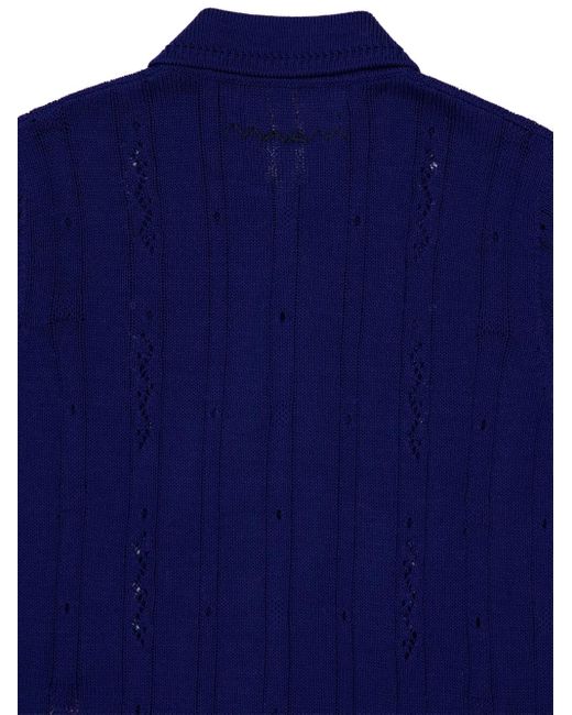 Marni Blue Cotton Polo Shirt for men