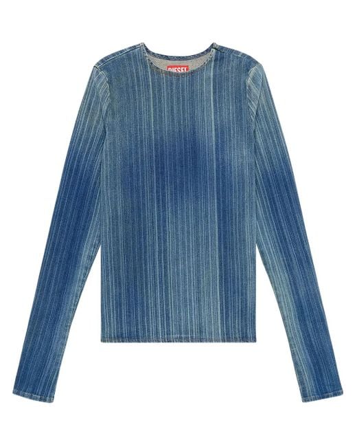 DIESEL Blue De-Bob-Fsd1 Long-Sleeved T-Shirt