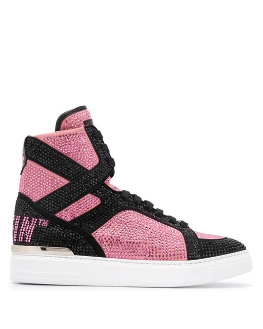 Philipp Plein レディース ピンク Money Beast ハイカット Philipp Plein レディース ピンク Money Beast ハイカット