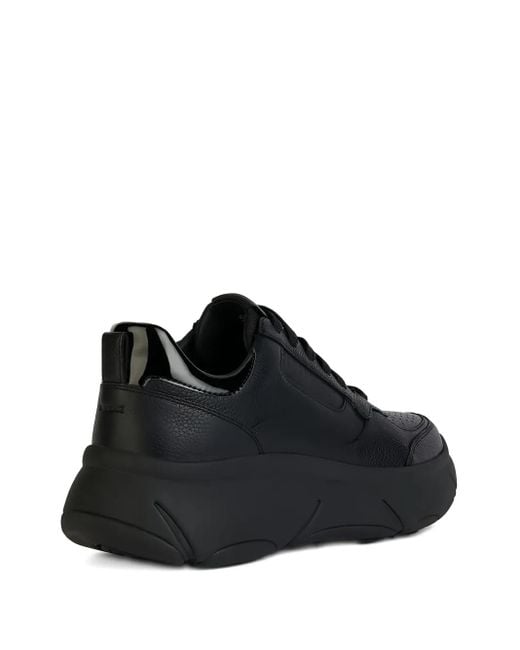Geox Black Platform Sneakers