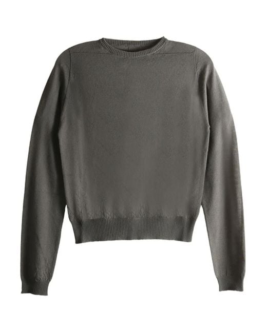 Jersey texturizado con cuello redondo Rick Owens de color Gray
