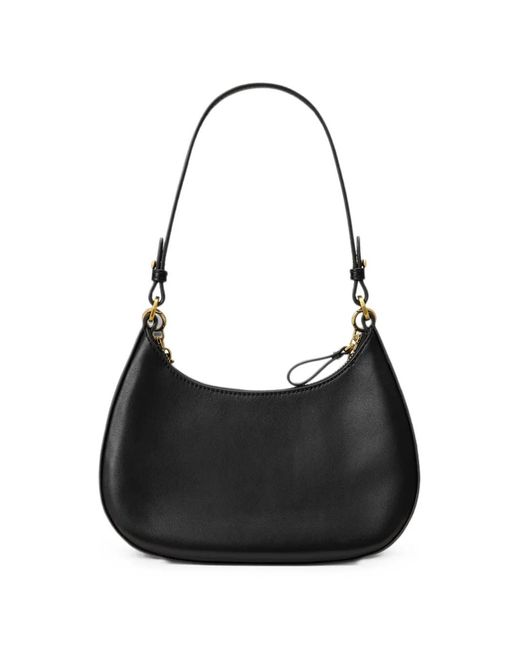 Ralph Lauren Black Medium Marcy Chain-Link Shoulder Bag