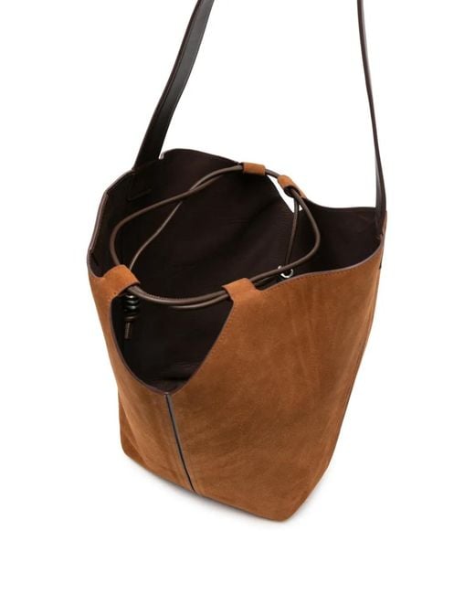 Hereu Brown Riba Suede Tote Bag