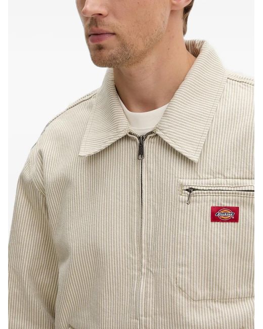 Dickies Natural Hickory Striped Zip-Up Jacket for men