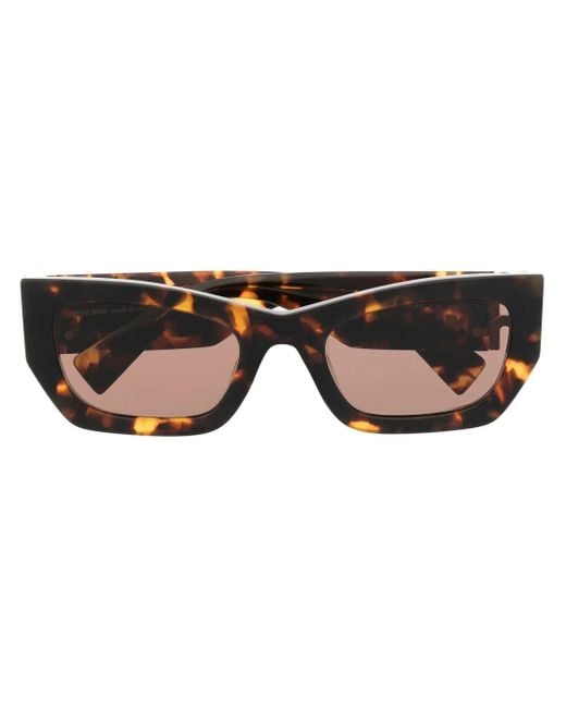 Miu Miu Brown Cat-Eye Frame Sunglasses