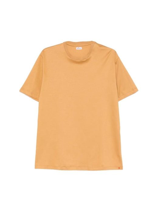 Kiton Orange Crew-Neck T-Shirt for men