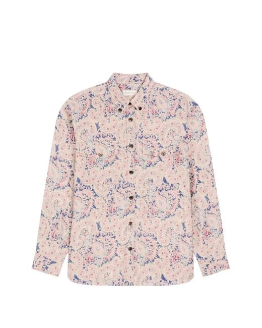 Dries Van Noten Pink Loose Jacquard Shirt for men