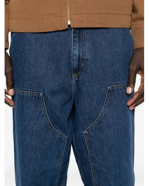 Carhartt Blue Double Knee Relaxed-Fit Jeans for men