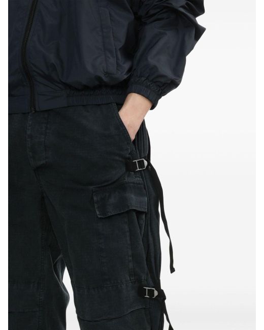 Magliano Blue Strap-detail Cargo Pockets for men