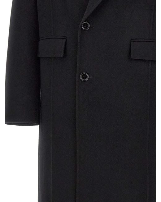 Séfr Black Tetsu Flap-Pocket Button Coat for men