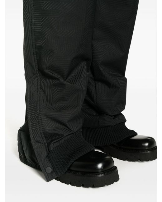 Fendi Black Logo-patch Straight-leg Ski Trousers for men