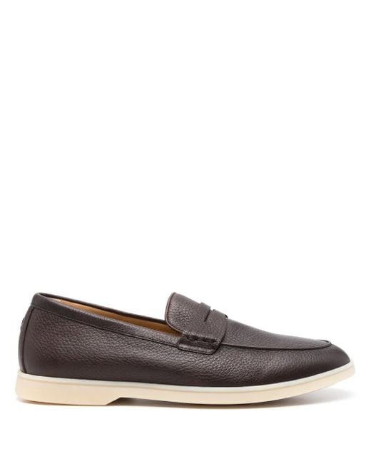 Henderson Gray Slip-On Leather Loafers for men