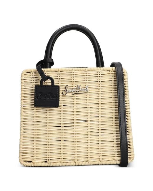 Mc2 Saint Barth Metallic Woven Logo-Plaque Shoulder Bag