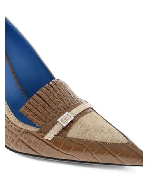 DSquared² White Croc-Effect Pumps