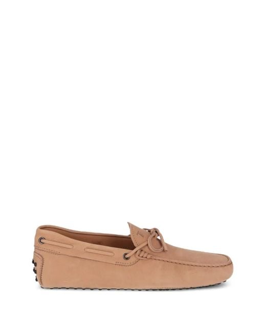 Tod's Natural Gommino Leather Loafers for men