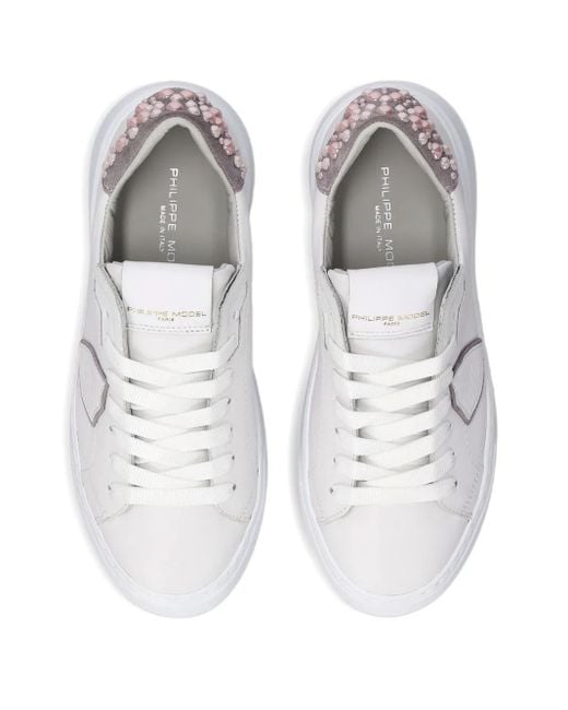 Philippe Model White Temple Sneakers