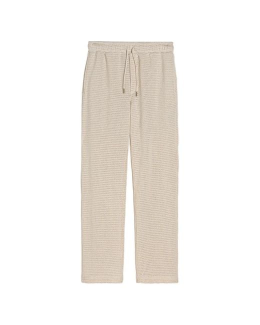 Oas White Ayora Net Trousers for men