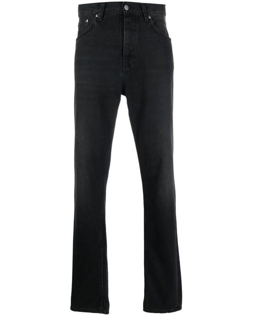 Nudie Jeans Blue Mid-Rise Straight-Leg Jeans for men