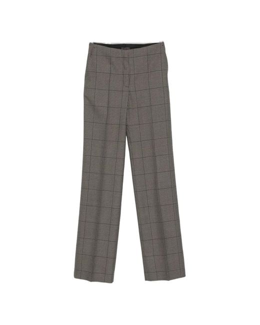 Mugler Gray Houndstooth-Pattern Tailored Trousers