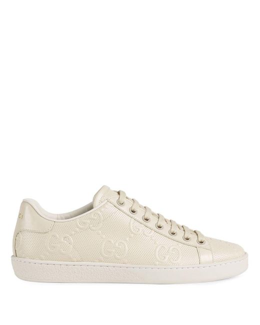 Gucci Natural GG Embossed Ace Sneaker