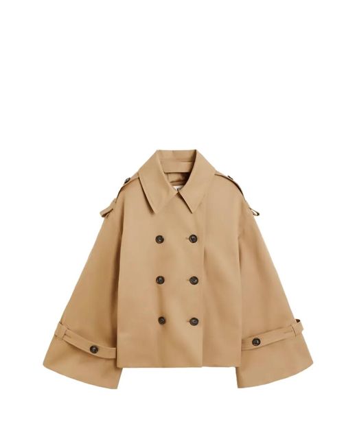 By Malene Birger Natural Alisandra Double-Breasted Trench Jacket