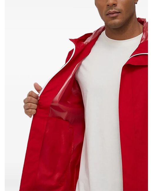 Adidas Red Hooded Zip Jacket for men