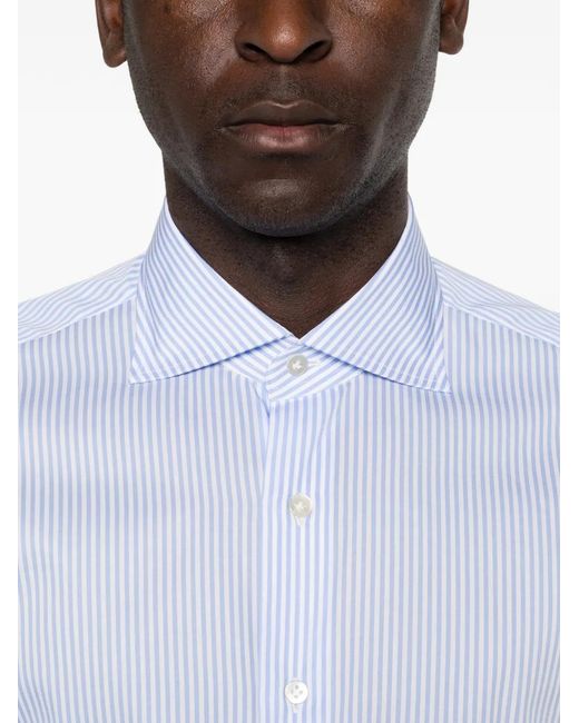 Borriello White Striped Shirt for men