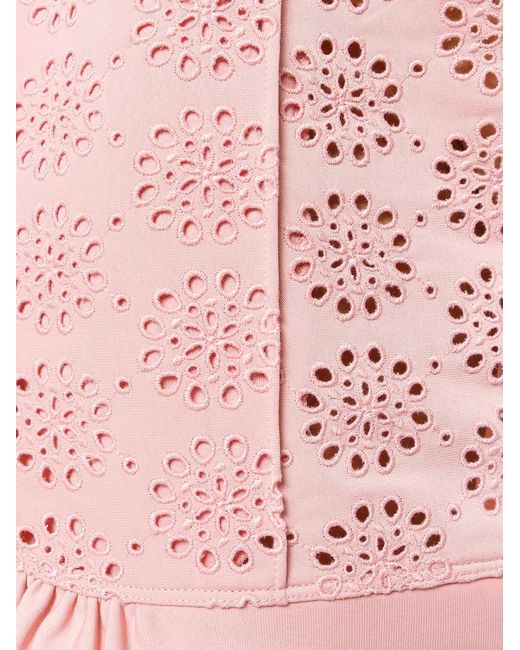 Fenty Pink English Embroidery Scalloped Skirt