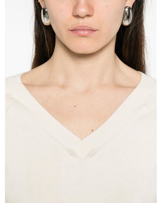 N°21 White V-Neck Top