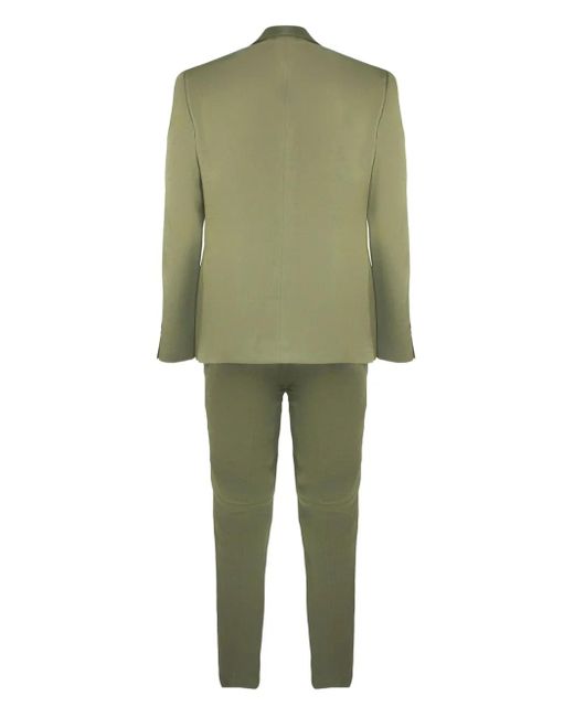 Canali Green Two-Button Single-Breasted Linen Suit for men