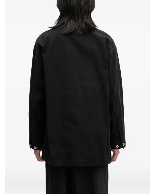 Neighborhood Black Patch-Pocket Shirt Jacket for men