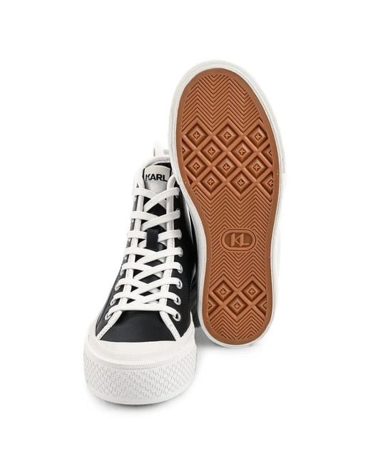 Karl Lagerfeld White Kampus Max V High-Top Sneakers