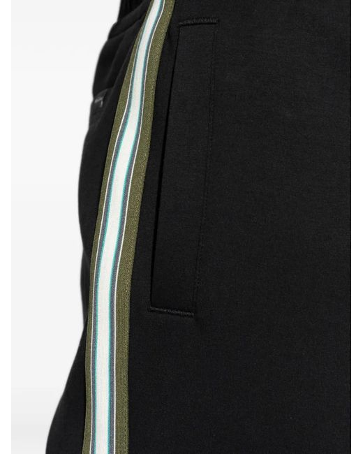 Paul Smith Black Side-Stripe Track Pants for men