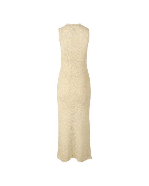 Eleventy White Knit Midi Dress
