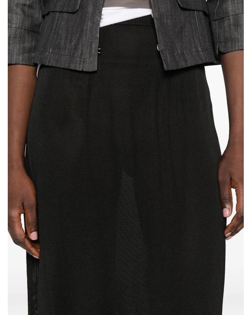 Paloma Wool Black Fine-Knit Drop-Crotch Trousers