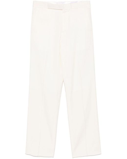 Lardini White Tailored Trousers for men